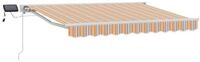 vidaXL Markise Manueller Markisenrahmen mit LEDs 3,5 x 2,5 m (1-St)