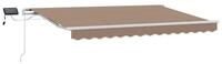 vidaXL Markise Ausziehbare Markise Taupe 500 x 300 cm Stoff und Aluminium (1-St)