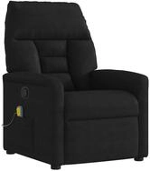 vidaXL Massagesessel, Massagesessel Schwarz Mikrofasergewebe