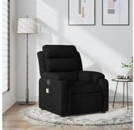 vidaXL Massagesessel, Massage-Relaxsessel, schwarzer Stoff