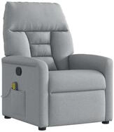 vidaXL Sessel Massagesessel Hellgrau Stoff (1-St)