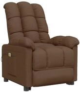 vidaXL Massagesessel, Relaxsessel Braun Stoff