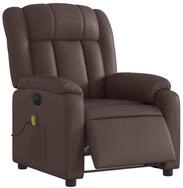 vidaXL Sessel Massagesessel Elektrisch Braun Kunstleder (1-St)