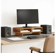 vidaXL Monitorst&auml;nder, (Monitorst&auml;nder Altholz-Optik 50x27x15 cm...