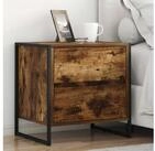 vidaXL Nachttisch, Nachttisch Raucharbe 50 x 39,5 x 50 cm Holzwerkstoff
