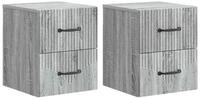 vidaXL Nachttisch 34,5 x 33 x 40 cm Nachttisch h&auml;ngend 2er Set Nachtschrank...