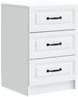vidaXL Nachttisch 43 x 41 x 63,5 cm Nachttisch mit Schubladen Wei&szlig; 43x41x63,5...