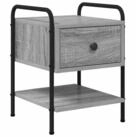 vidaXL Nachttisch Nachttisch Grau Sonoma 35 x 36,5 x 47 cm Holzwerkstoff (1-St)