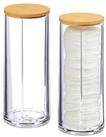 relaxdays Wattepadspender Wattepads Aufbewahrung 2er Set, (2-tlg), Farbmix 2