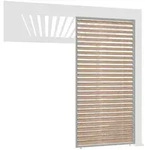 Weide Pavillonseitenteil Holzoptik Lamellenwand f&uuml;r Pergola aus Aluminium 3...