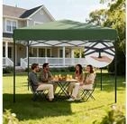 LuxusKollektion Faltpavillon Pop Up Pavillon 3x3m Gr&uuml;n H&ouml;he Verstellbar