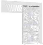 Weide Pavillonseitenteil Dekorative Wand f&uuml;r Pergola aus Aluminium in Wei&szlig;,...