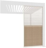 Weide Pavillonseitenteil Holzoptik Wand f&uuml;r Pergola drehbare Lamellen...