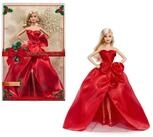 Barbie Anziehpuppe Holiday Barbie blond mit rotem Kleid, Sammlerpuppe