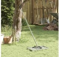 vidaXL Gartenrechen, Gartenrechen Silber 45 x 25 x 200 cm Edelstahl