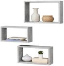 en.casa Wandregal, &raquo;Mandal&laquo; Wandablage 3-teilig Schweberegal Wandboard...