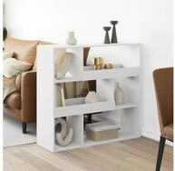 vidaXL Raumteiler, Raumteiler Wei&szlig; 100x33x94,5 cm Holzwerkstoff