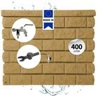 GARANTIA Regentonne ROCKY Regentonne Wandtank Komplett-Set 400 L, sandstone,...