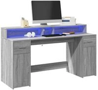 vidaXL Schreibtisch 160 x 55 x 91 cm LED Schreibtisch B&uuml;rotisch Arbeitstisch