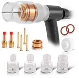 STAHLWERK Elektrowerkzeug-Set Premium WIG Glas Gaslinsen Set 14tlg
