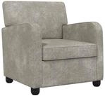 vidaXL Sessel Sessel Hellgrau Kunstwildleder (1-St)