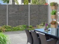 Woodtex Sichtschutzelement Sichtschutzzaun Rhombus Kiefer KDI grau