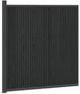 vidaXL Gartenzaun Zaunelement WPC und Aluminium Schwarz, (1-St)