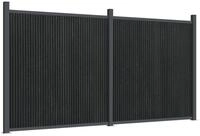 vidaXL Gartenzaun, Zaunelement Grau 353x186 cm WPC