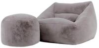 icon Sitzsack Riesen Sessel XXL aus Kunstfell Flauschig &bdquo;Natalia" mit Sitzpouf