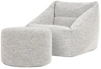 icon Sitzsack Sessel Erwachsene mit Hocker "Natalia" (Spar-Set, 1 x Sitzsack, 1...
