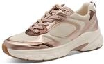 Plateausneaker TAMARIS, Damen, Gr. 36, rose, kombiniert, Lederimitat, Textil,