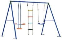 vidaXL Spielturm Outdoor Schaukelset Mehrfarbig Stahl und PE
