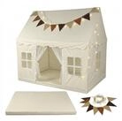 relaxdays Spielzelt mit Lichterkette (2-tlg) Beige