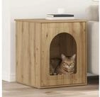 vidaXL Tierkorb 53 x 52 x 62 cm Katzenhaus Kunsthandwerk Eiche 53x52x62 cm...