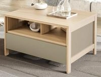 Furn.Design Couchtisch Finnes (Wohnzimmer Tisch in Salbei mit Eiche Natur, 80 x...
