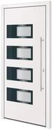 vidaXL Haust&uuml;r Haust&uuml;r Wei&szlig; 100x210 cm Aluminium und PVC (1-St)