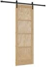 vidaXL Zimmert&uuml;r 73,5 x 211 cm Schiebet&uuml;r Nat&uuml;rlich und Schwarz 73,5x211 cm...