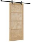 vidaXL Zimmert&uuml;r 86 x 198,5 cm Schiebet&uuml;r Nat&uuml;rlich und Schwarz 86x198,5 cm...