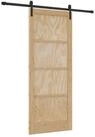vidaXL Zimmert&uuml;r 86 x 211 cm Schiebet&uuml;r Nat&uuml;rlich und Schwarz 86x211 cm inkl