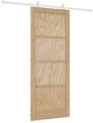 vidaXL Zimmert&uuml;r 86 x 211 cm Schiebet&uuml;r Nat&uuml;rlich und Wei&szlig; 86x211 cm...