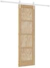 vidaXL Zimmert&uuml;r 61 x 198,5 cm Schiebet&uuml;r ORKDAL Nat&uuml;rlich und Wei&szlig;...