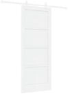vidaXL Zimmert&uuml;r 83 x 202 cm Schiebet&uuml;r Wei&szlig; 83x202 cm Massives Kiefernholz...