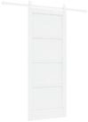 vidaXL Zimmert&uuml;r 83 x 202 cm Schiebet&uuml;r Wei&szlig; 83x202 cm Massives Kiefernholz...