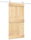 vidaXL Gartenlounge-Set Schiebet&uuml;r Nat&uuml;rlich und Wei&szlig; 100 x 210 cm...