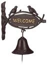 relaxdays Dekoobjekt 2 x T&uuml;rglocke Gusseisen WELCOME (Set, 2 St., 2er Set)