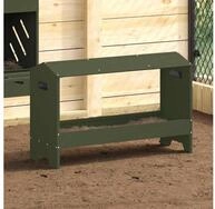 vidaXL Futter- und Wasserspender, H&uuml;hnerf&uuml;tterungsrinne Olive Gr&uuml;n 81 x 32 x...