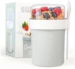 LuxusKollektion Lunchbox M&uuml;slibecher Joghurtbecher to Go Auslaufsicher 780ML