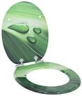 vidaXL WC-Sitz 44 x 38 cm WC-Sitz Toilettensitz Soft-Close Gr&uuml;ner Tropfen...