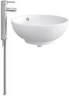 vidaXL Badezimmerspiegelschrank Waschbecken mit Wasserhahn und Abfluss Chrom 44...