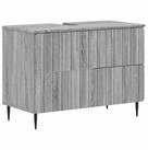 vidaXL Badezimmer-Set Waschbeckenschrank ZWOLLE Sonoma-Grau 82 x 41 x 58,5 cm